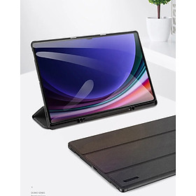 Bao da dành cho SamSung Galaxy Tab S9 FE chính hãng Dux Ducis Domo chống sốc, có khay đựng bút - Hàng chính hãng
