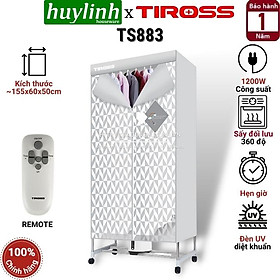 Máy sấy quần áo Tiross TS883 (1200W) - Hàng chính hãng