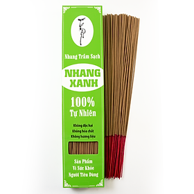 Nhang Xanh 40cm - 500g - Chân Tăm Đỏ - ít khói - mùi hương trầm dịu nhẹ - Chuyên dùng cho phòng máy lạnh - Nhang Thiền