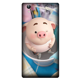Ốp lưng nhựa cứng nhám dành cho Vivo Y51 in hình Heo trong xô