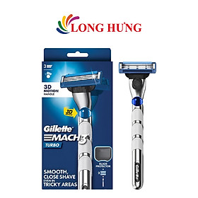 Dao cạo râu 3 lưỡi kép Gillette Mach 3 Turbo 3D (1 cây) - Hàng chính hãng