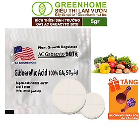 Mua Phân Bón Lá GA3 Greenhome  40TB  Viên 5gr  Dạng Sủi Tiết Kiệm  Thúc Đẩy Ra Đọt  Bông Lớn  Trái To