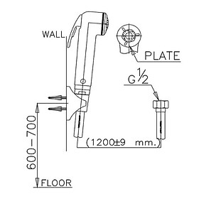 Bộ vòi xịt vệ sinh nhựa kháng khuẩn LifeHome LH-VXT1005