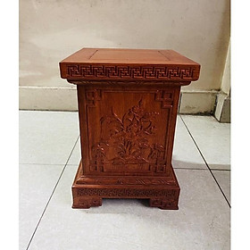 Đôn kê tượng, đế chân loa gỗ hương cao 40cm