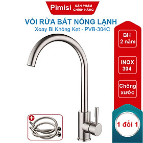 Mua Vòi Rửa Chén Bát Pimisi PVB-304C Nóng Lạnh Inox Mờ 304 Dễ Dàng Vệ Sinh Lắp Chậu Âm-Dương Bàn Đá  Chậu Inox | Chính Hãng