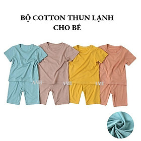 Đồ bộ quần áo cộc tay cho bé chất thun lạnh mát mịn QATE460