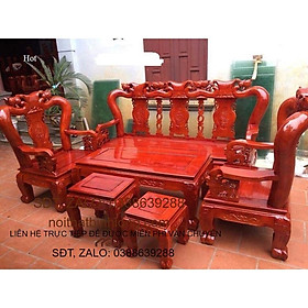 Mua bộ bàn ghế phòng khách minh quốc đào gỗ xoan tay 10