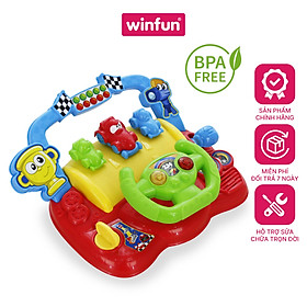 Vô lăng đồ chơi cho bé - chơi game đua xe có âm thanh vui nhộn, luyện phối hợp tay mắt, kích thích giác quan Winfun 0621-NL
