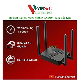 Mua Bộ phát Wifi Mercusys MR62X ( Router ) WiFi 6 AX1500 Băng Tần Kép - Hàng Chính Hãng