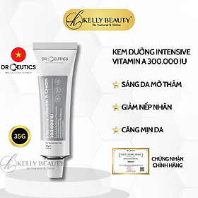 Kem Dưỡng Intensive Vitamin A Cream 300.000 IU DrCeutics - Mờ Nếp Nhăn, Căng Mịn; Sáng Da, Mờ Thâm Nám | Kelly Beauty