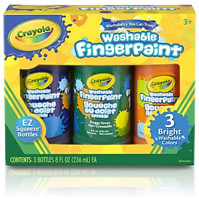 BỘ 3 MÀU CRAYOLA SƠN BẰNG TAY (RỬA ĐƯỢC)