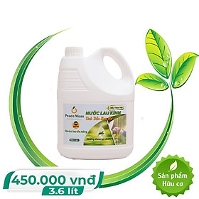 Nước lau kính gốc thực vật tinh dầu bạc hà peace mass can 3.6 lít