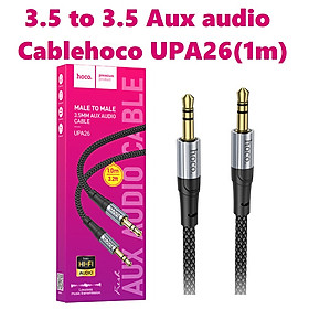 Mua   3.5 to 3.5   Cáp âm thanh AUX 2 đầu 3.5 mm cho điện thoại tai nghe laptop loa hoco UPA16 dây dẹp UPA19 dây dù (1m) _ Hàng chính hãng