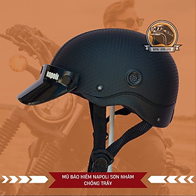 [FREESHIP] - Nón Bảo Hiểm NS 1/2 Sơn Nhám Cao Cấp Chống Trầy