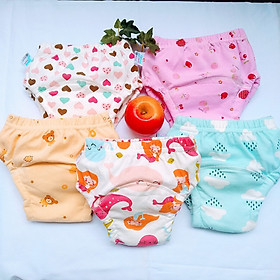 Combo 5 Quần bỏ bỉm cao cấp vải cotton 6 lớp siêu thấm hiệu Goodmama cho Bé Gái từ 5-17 kg.