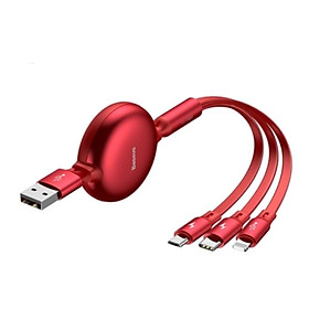 Mua Cáp sạc đa năng 3 trong 1 tích hợp 3 đầu kết nối Type C  Android và Lightning truyền dữ liệu tốc độ cao Baseus CAMLT-ZY - Hàng nhập khẩu
