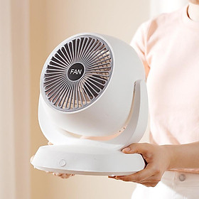Mua Quạt tích điện để bàn  động cơ không tiếng ồn  xoay 180 độ  3 cấp độ gió  cổng sạc nhanh Type-C - hàng chính hãng