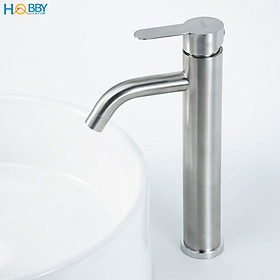 Vòi chậu lavabo nóng lạnh gắn bàn đá inox 304 mờ Hobby home decor VRM7