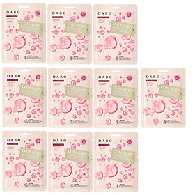 Combo 10 Miếng Mặt Nạ Hàn Quốc Dabo Collagen ngăn ngừa và chống lão hóa cho da (23g / Gói) - Hàng Chính Hãng