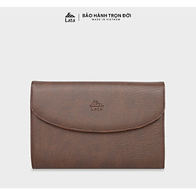 Ví nam da bò Lata ( Thời trang nam dáng cầm tay cỡ lớn - Ví da thật VN37 )