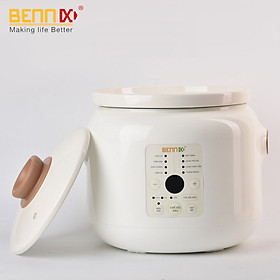 Nồi nấu cháo chậm điện tử Bennix BN-30SLC - Dung tích 3 lít - 8 chức năng - 3 tốc độ nấu - Hàng chính hãng