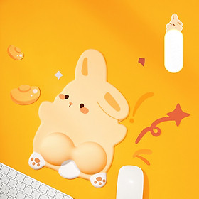 Miếng Lót Chuột Mouse Pad Đệm Kê Tay Chóng Mỏi 3D Thỏ Con Chống Mỏi Đau Cổ Tay_ Hàng chính hãng