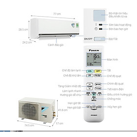 Máy lạnh Daikin Inverter 1 HP FTKB25WMVMV-HÀNG CHÍNH HÃNG-GIAO HÀNG TOÀN QUỐC.