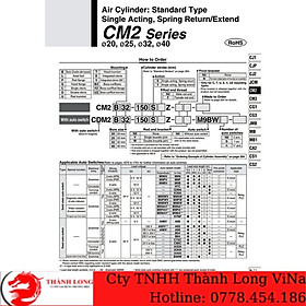 Mua xylanh tròn SMC CDM2B32-25Z .