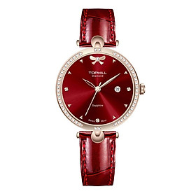 ĐỒNG HỒ TOPHILL TE063L.MR3757 Đồng hồ nữ Thụy Sĩ, kính sapphire, vỏ thép 316L