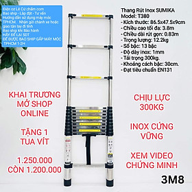 Mua Thang rút đơn INOX Sumika 3m8 - Bao ship gấp 1-2H