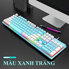 Mua Bàn phím giả cơ K-SNAKE K4 NÚT VUÔNG dành cho game thủ với bản phối màu mới và đèn led xuyên phím - Hàng Chính Hãng