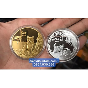 Mua  HOT  Cặp xu con Mèo của Úc vàng  bạc kỷ niệm năm Mão 2023 sang trọng