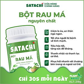 Bột Rau Má Nguyên Chất SATACHI – 100% rau má tươi, không đường – Hộp 68g & 218g