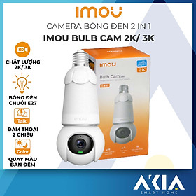 Hình ảnh Camera bóng đèn IMOU Bulb Cam IPC-S6DP 2K/ 3K, quay quét 360 độ, có màu ban đêm, đàm thoại 2 chiều, phát hiện xe cộ - Hàng chính hãng