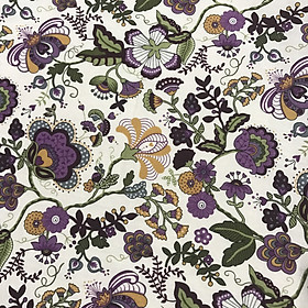 Vải thô siêu mềm mát họa tiết hoa vintage xanh