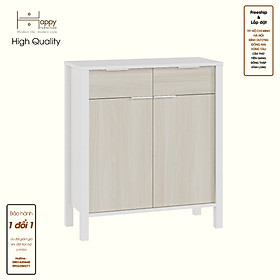 Mua HAPPY FURNITURE   Tủ lưu trữ 2 ngăn kéo 2 cửa mở - MOKA  TCM_221   80cm x 35cm x 90cm DxRxC