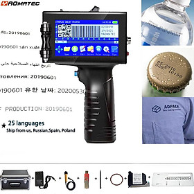 Y7 12.7mm Biến trực tuyến QR Bar Batch Mã ngày Số logo Ngày hết hạn Ngày Hẻm Tay cầm tay cầm tay Máy in phun nhiệt nhiệt