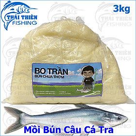 Mồi Câu Cá Tra, Bún Chua Thơm Bo Trần Túi 3kg Chuyên Tra Sông Tự Nhiên, Hồ Dịch Vụ