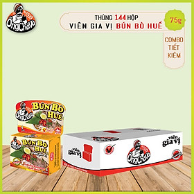 Thùng Viên Gia Vị Bún Bò Huế 75gram Ông Chà Và 12 lốc 144 hộp thùng