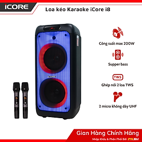 Bộ Loa Mic Karaoke Bluetooth iCore i8 - Hàng chính hãng