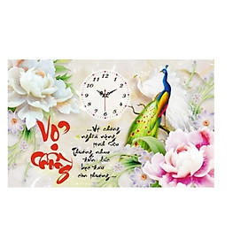 Mua TRANH THÊU 3D ĐỒNG HỒ VỢ CHỒNG 57x39CM- TỰ THÊU