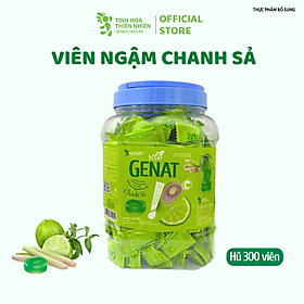 Kẹo ngậm Chanh Sả (Hủ 300 viên) - Genat -Tinh Hoa Thiên Nhiên