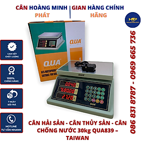 Mua Cân Điện Tử Tính Tiền Tự Động Chống Nước 30kg/5g QUA839 (Cân hải sản  thủy sản tươi sống) - Bảo Hành 2 Năm   CÂN-HOÀNG-MINH-PHÁT  