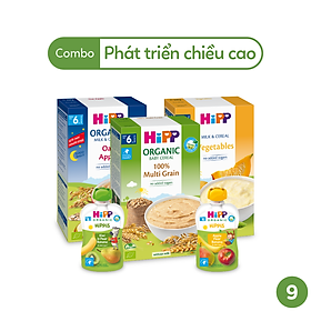 Combo ăn dặm HiPP Organic số 9: Phát triển chiều cao