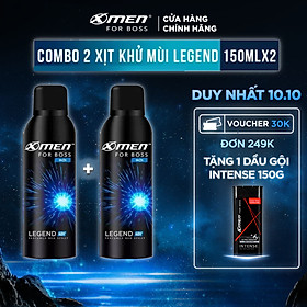Combo 2 chai xịt khử mùi X-men For Boss 150ml - Legend
