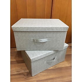 Combo 2 hộp đựng quần áo Việt Nam cỡ lớn 45x33xCao23cm (Storage Box) - Màu