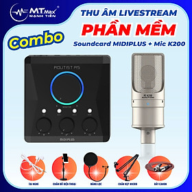 Combo chuyên Thu Âm Dùng Phần Mềm Livestream Chuyên Nghiệp sound card Routist RS GEN II và micro thu âm Takstar K200 hàng nhập khẩu