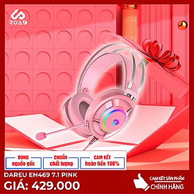 Mua Headphone Dareu EH469 7.1 Pink - Gear Hồng Siêu Đẹp - Hàng Chính Hãng