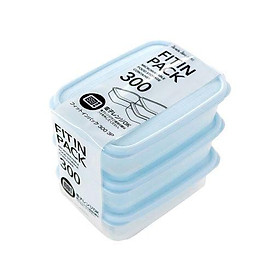 Mua Set 3 hộp nhựa đựng thực phẩm Fitin Pack 300ml nắp dẻo nội địa Nhật Bản