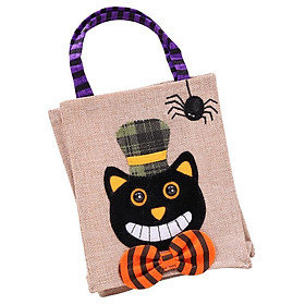Halloween Gift Bags Trick or Treat Linen Tote Bag Party Hand Bags